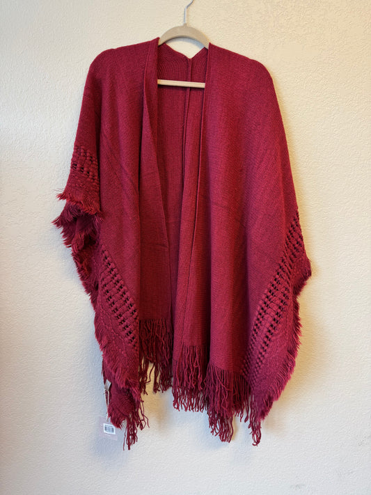 RED FRINGE CARDIGAN