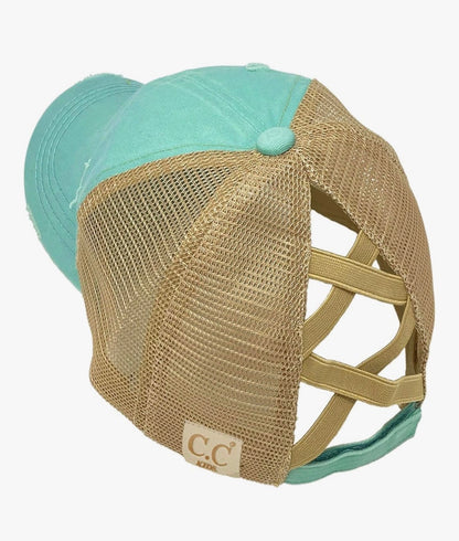 CC CRISS CROSS PONYTAIL HATS
