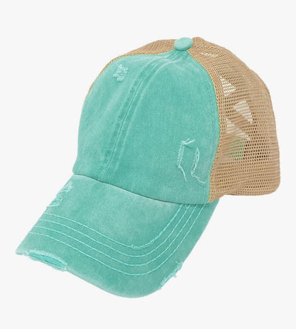 CC CRISS CROSS PONYTAIL HATS