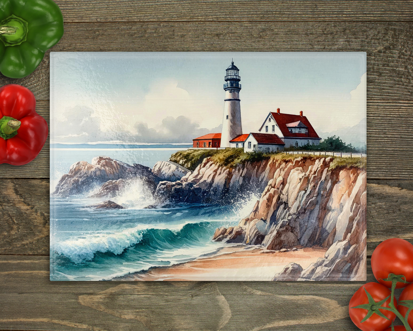 Lighthouse Glass Cutting Board