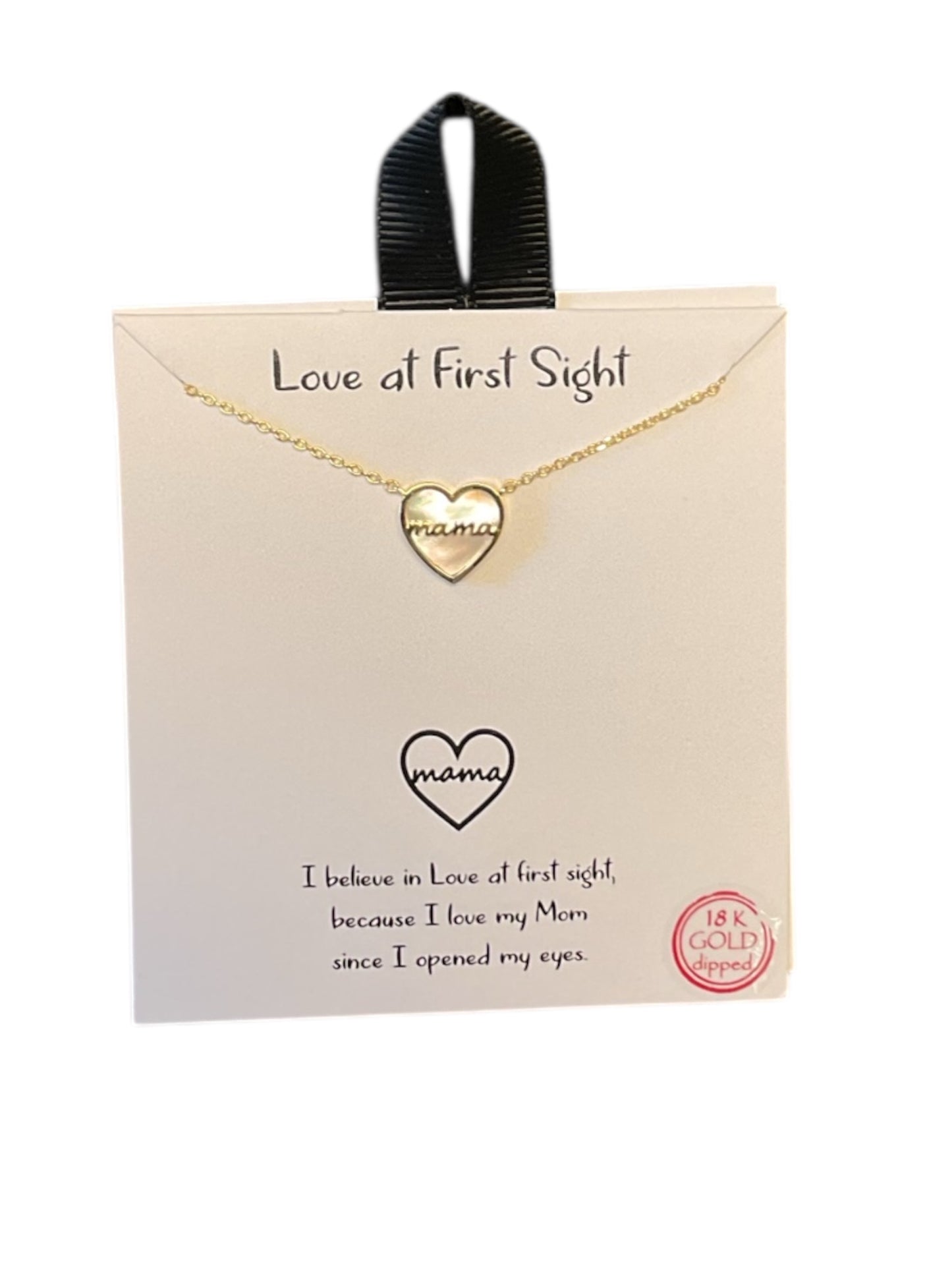 GOLD HEART 'MAMA' NECKLACE