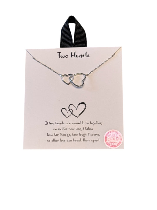 SILVER INTERLOCKING HEART NECKLACE