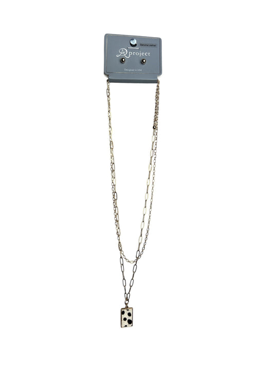 COW PRINT GOLD NECKLACE