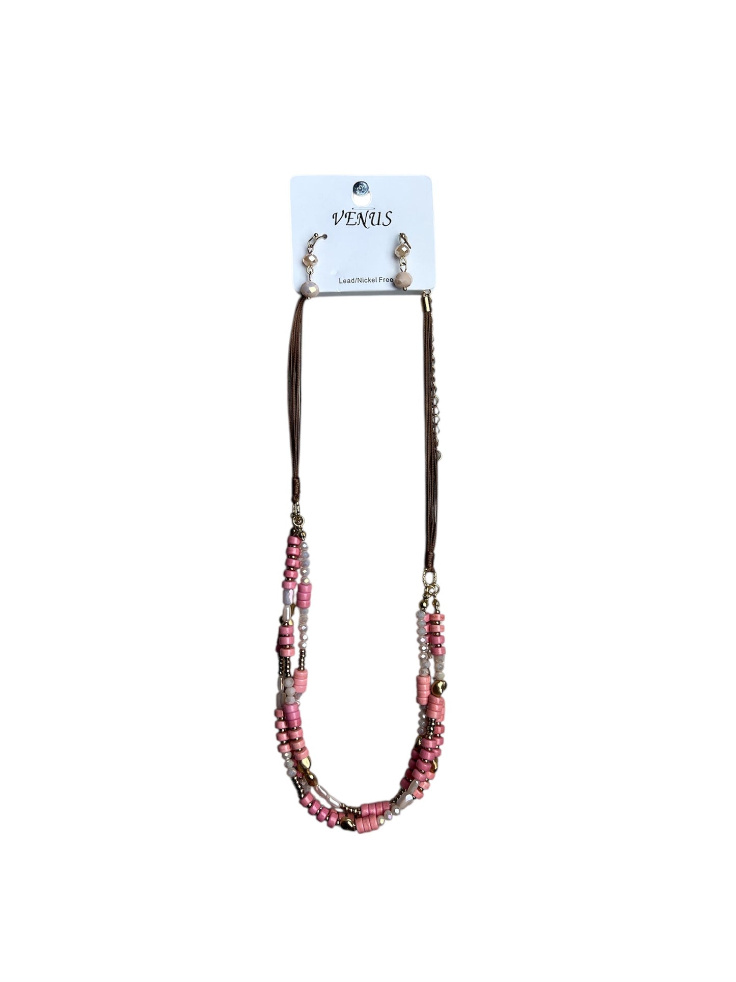 TURQUOISE N CREAM BEADED NECKLACE