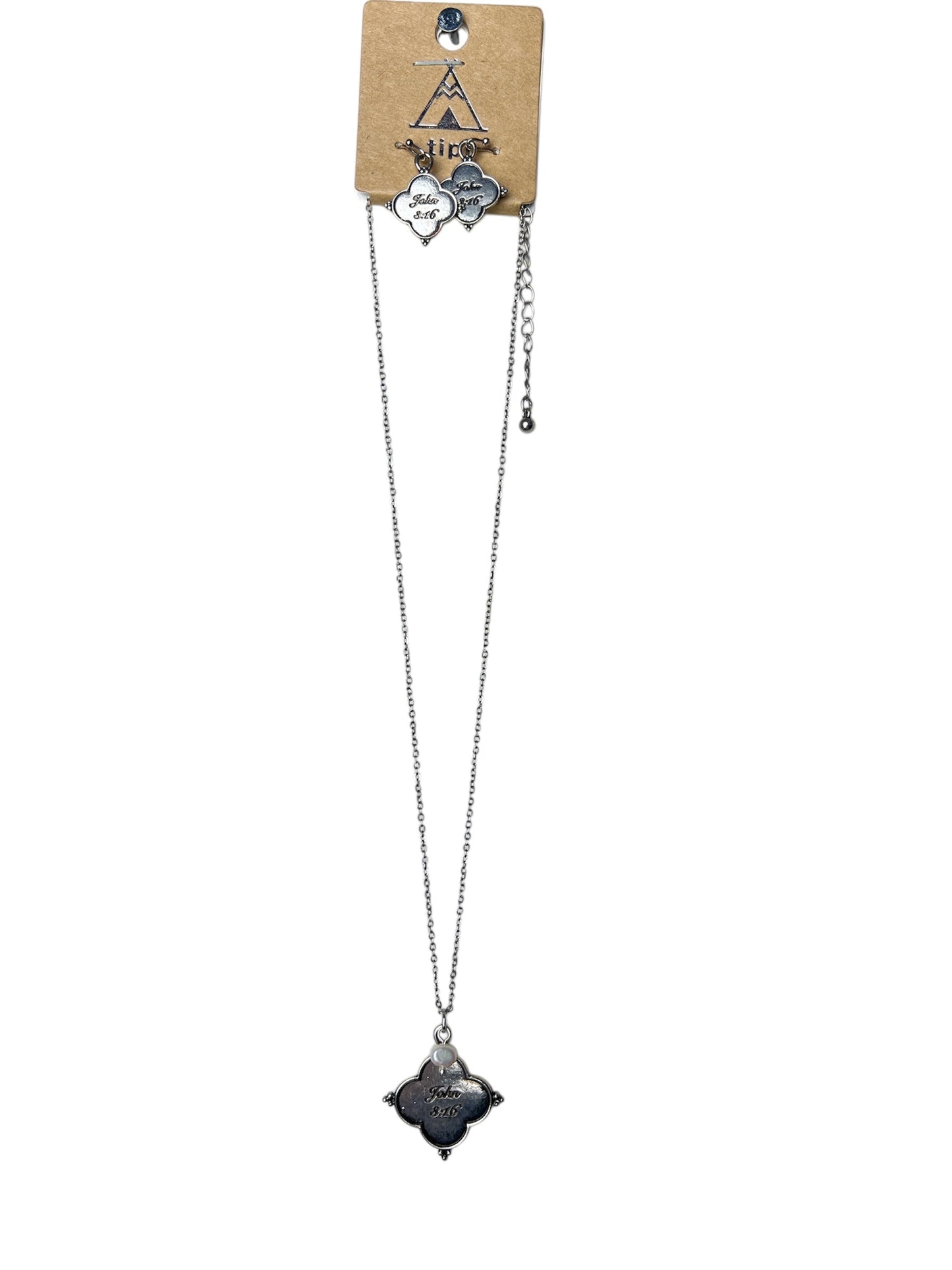 JOHN 3:16 SILVER CHAIN NECKLANE