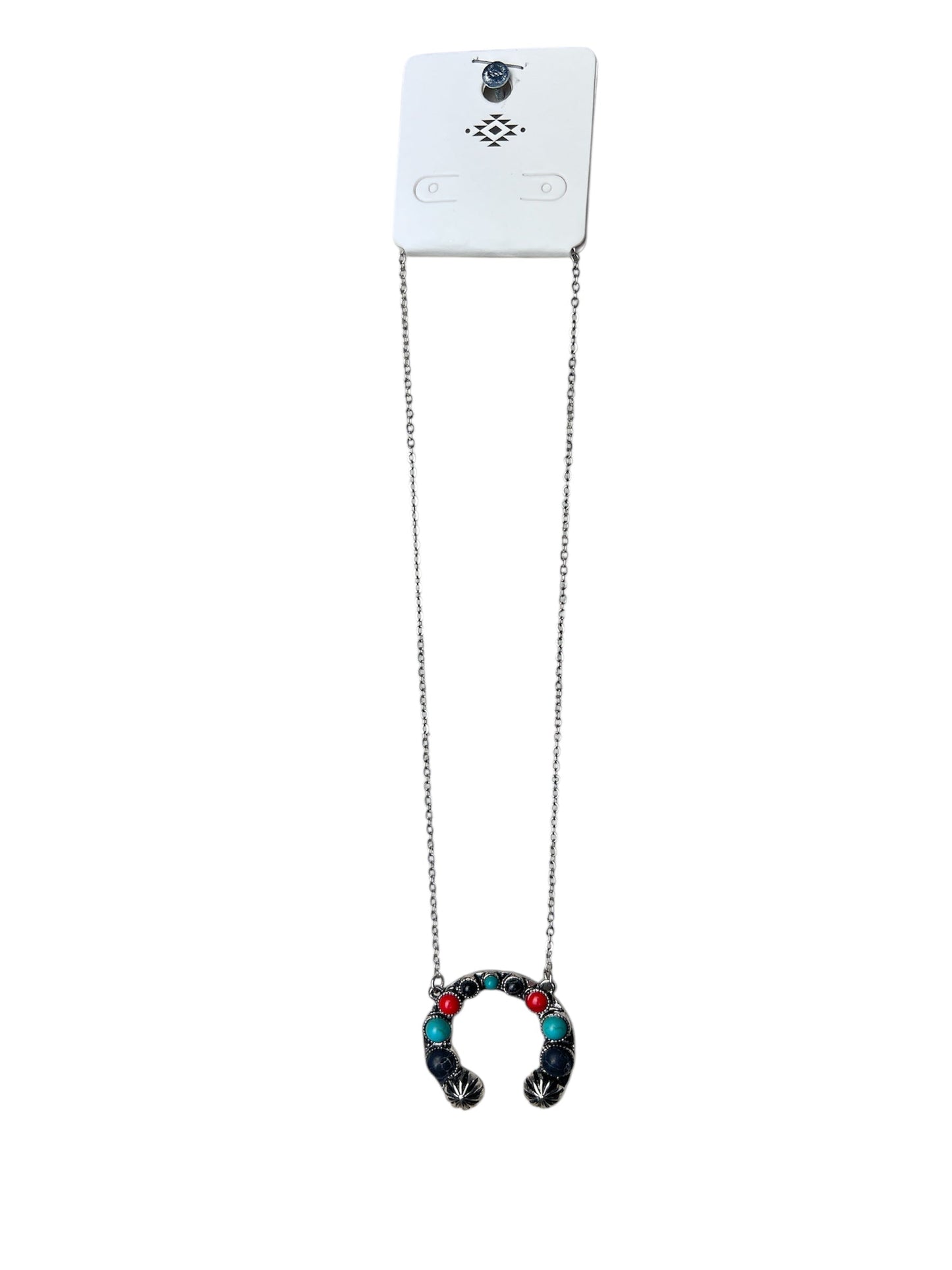 HORSESHOE SILVER CHAIN NECKLACE