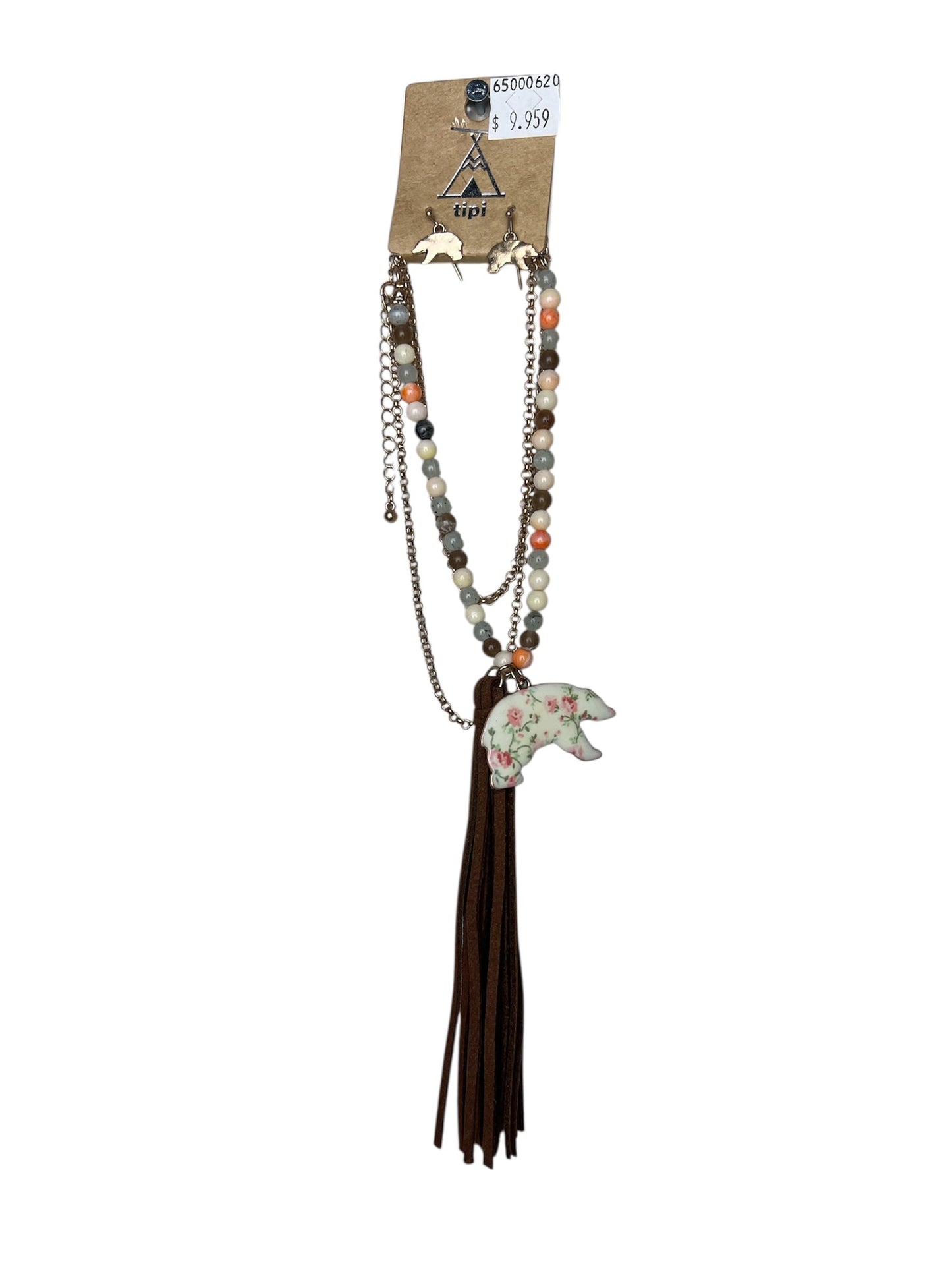 SAND TASSEL BEAR NECKLACE