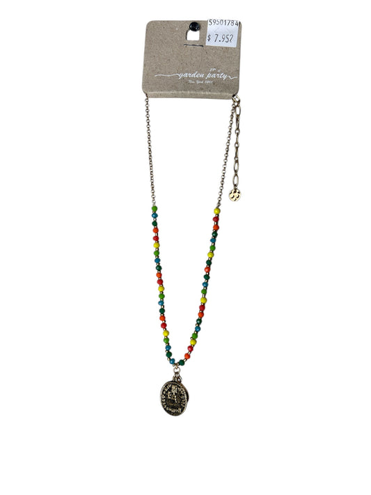 MULTI-COLOR GOLD COIN NECKLACE
