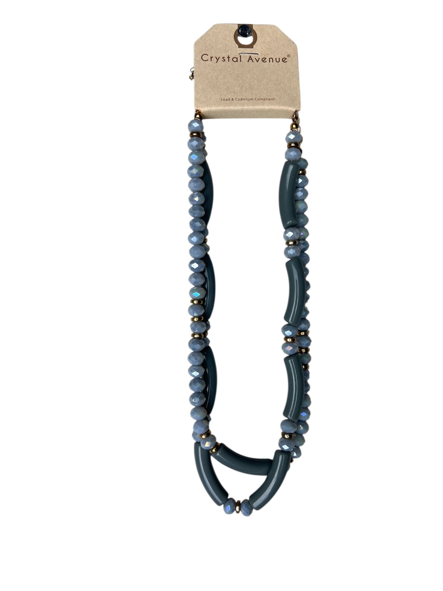 TURQUOISE BEADED SWIRL NECKLACE
