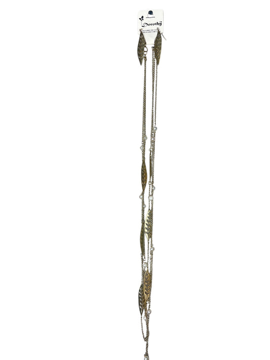 GOLD CHAIN FEATHERED NECKLACE