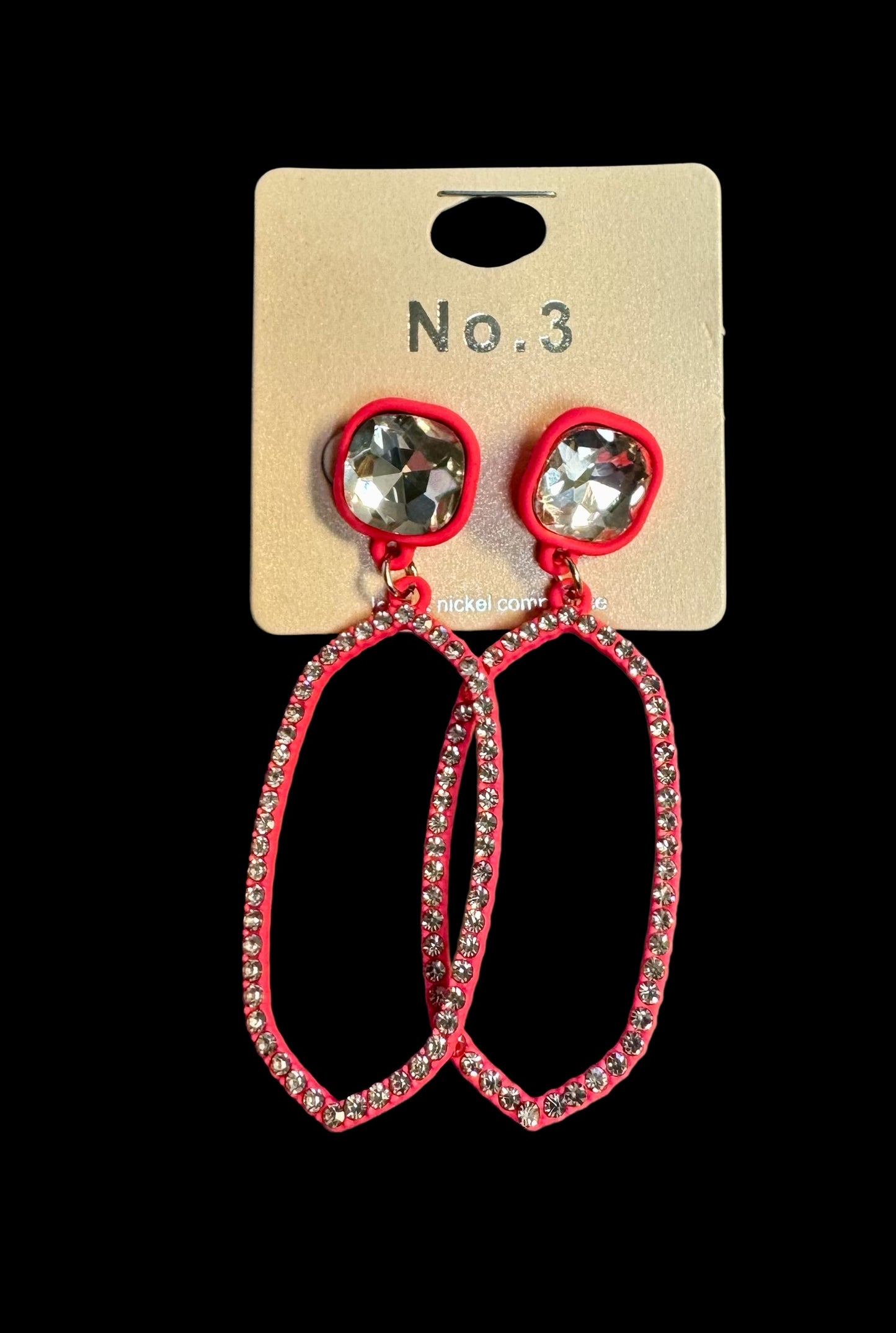 OVAL EARRINGS WITH AND WITHOUT STONES