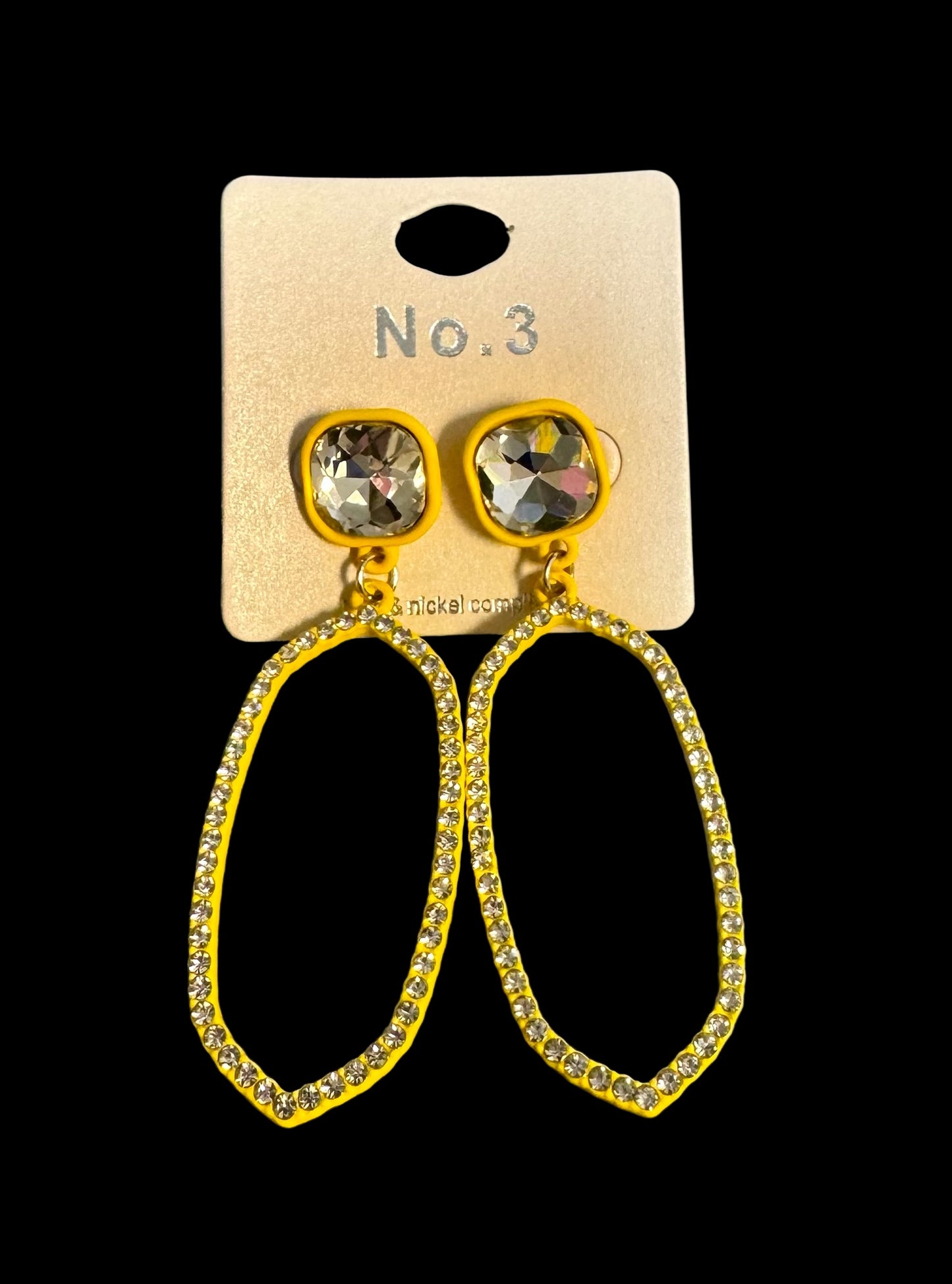 OVAL EARRINGS WITH AND WITHOUT STONES