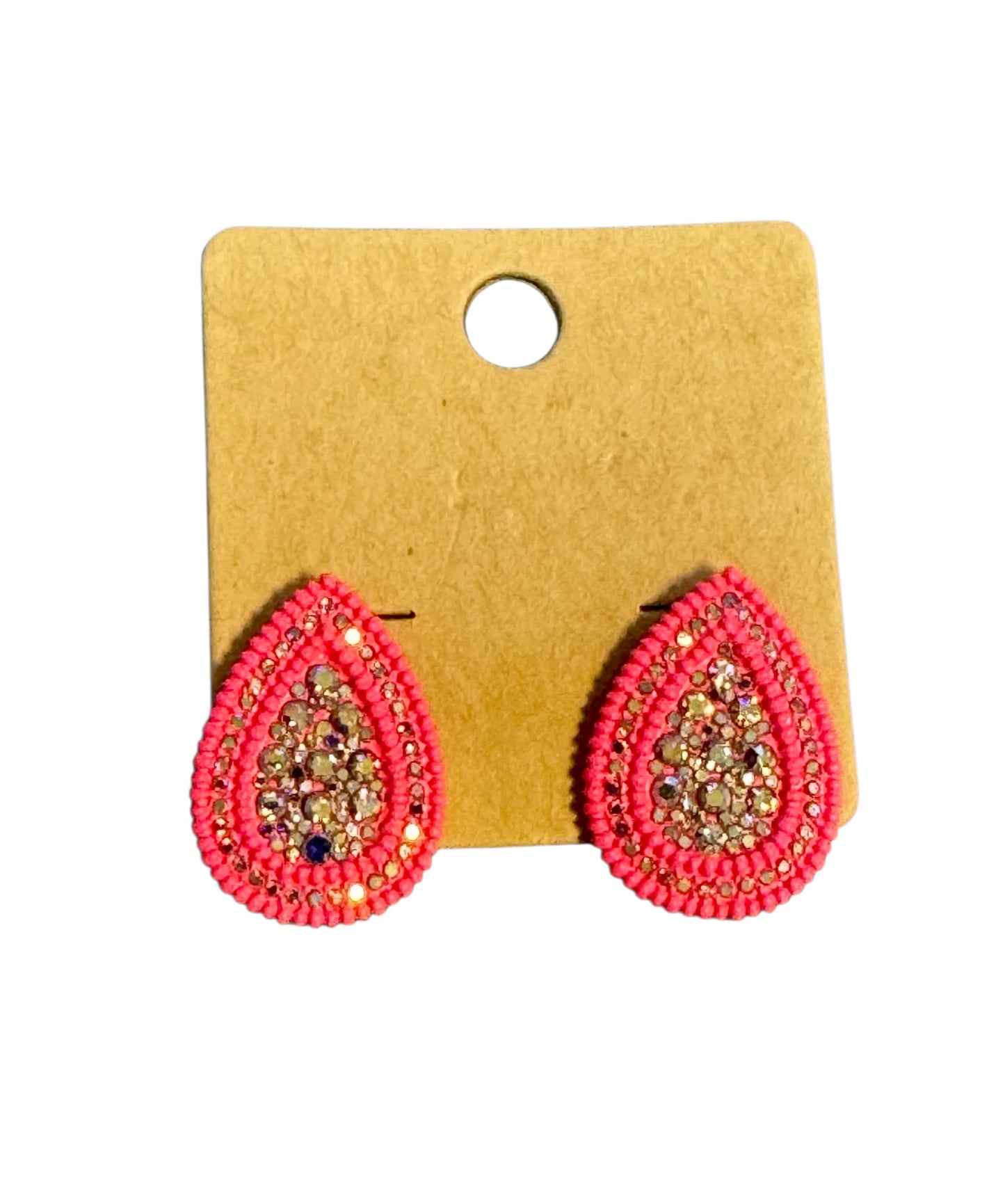 TEAR DROP STUDS WITH AB
