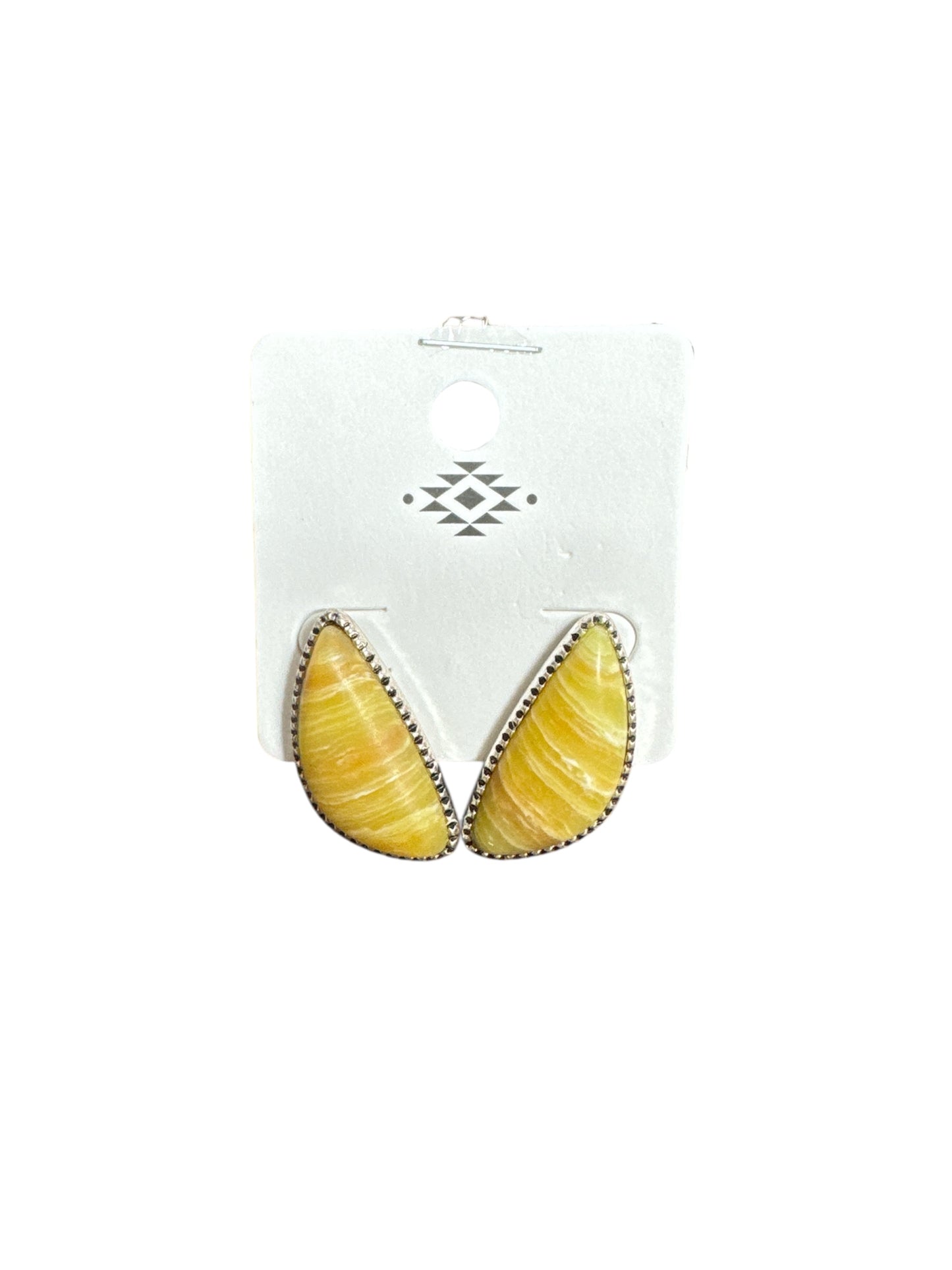YELLO MARBLE TEARDROP EARRINGS