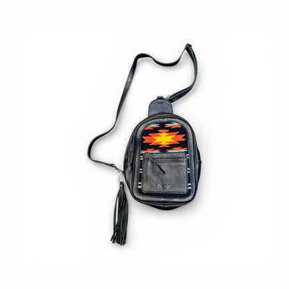 LEATHER SLING BACKPACK PURSE