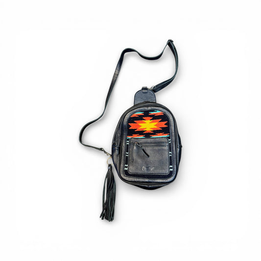 LEATHER SLING BACKPACK PURSE