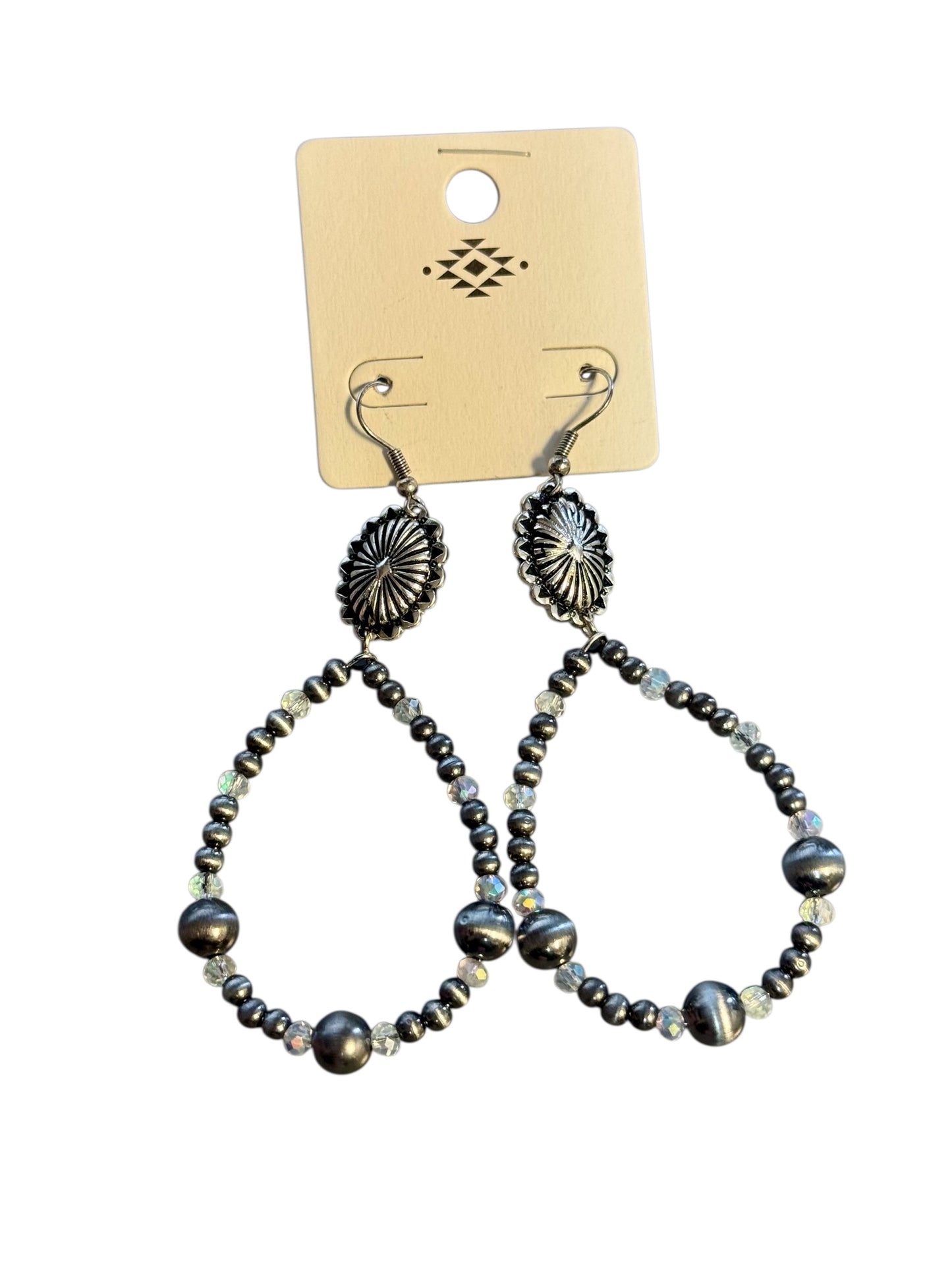 NAVAJO AND AB BEAD EARRINGS