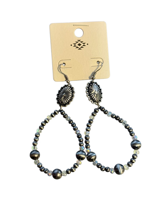 NAVAJO AND AB BEAD EARRINGS