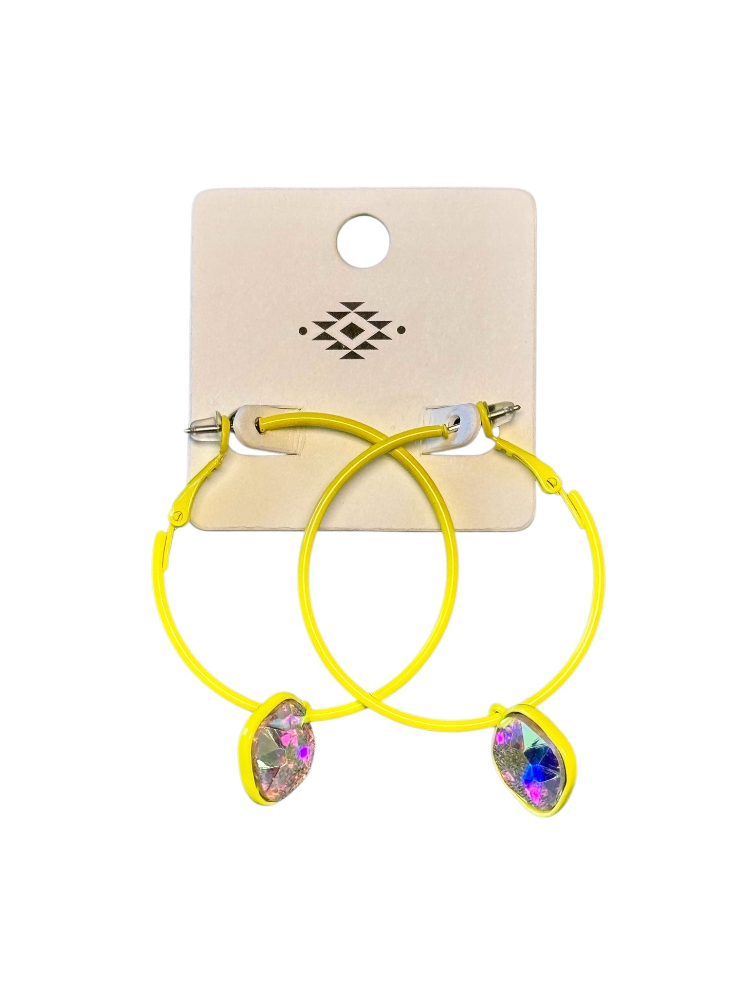 METAL HOOPS WITH SQUARE AB
