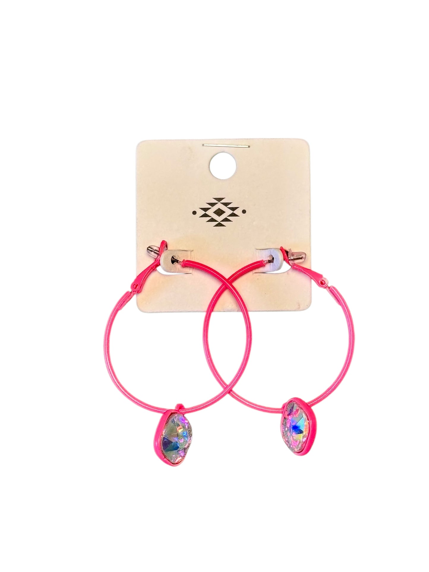 METAL HOOPS WITH SQUARE AB
