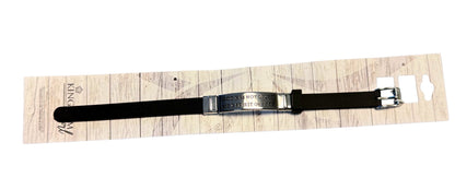 RUBBER BAND WTH METAL PLATE WITH BIBLE VERSE