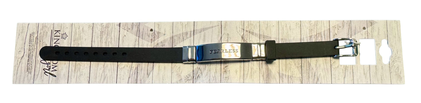 RUBBER BAND WTH METAL PLATE WITH BIBLE VERSE