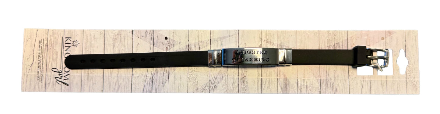 RUBBER BAND WTH METAL PLATE WITH BIBLE VERSE