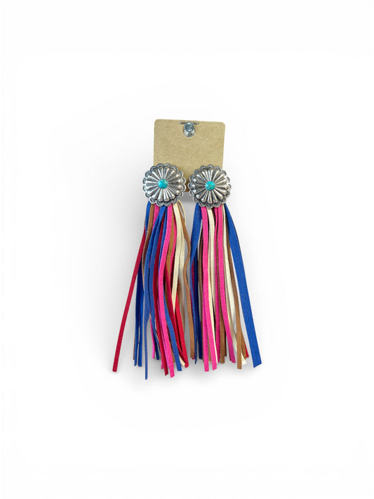 BLOSSOM LONG TASSEL EARRINGS