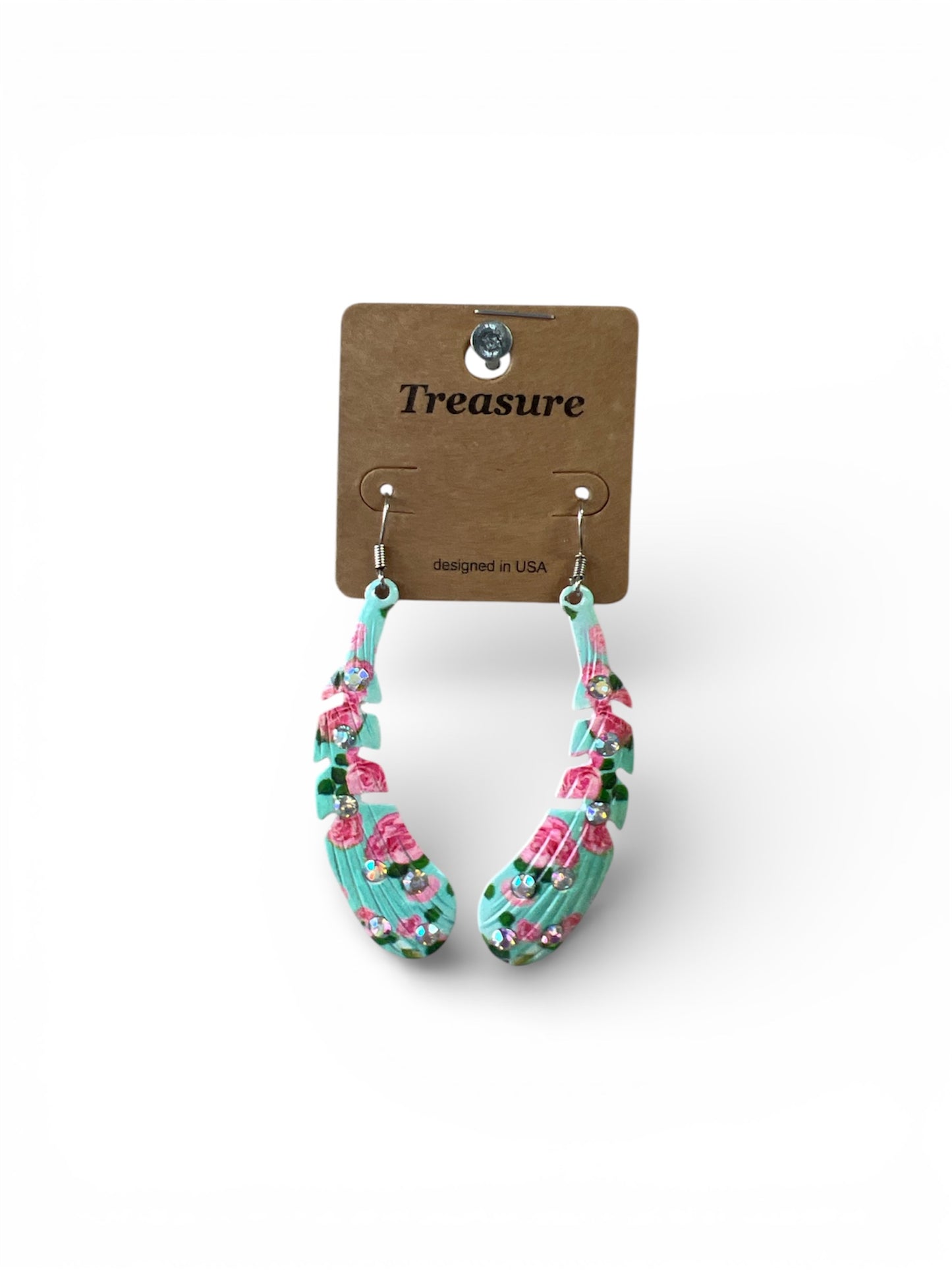 METAL FEATHERED EARRINGS