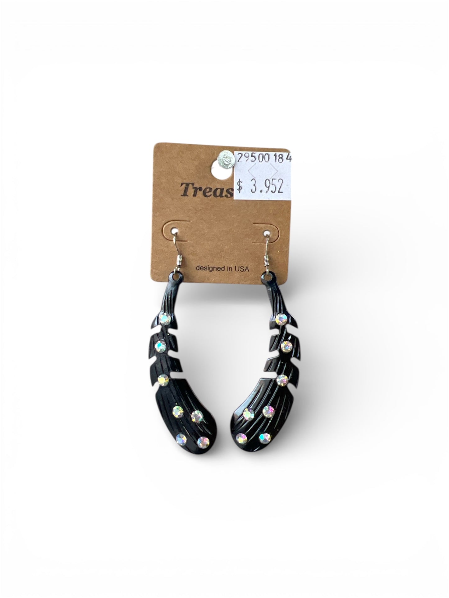 METAL FEATHERED EARRINGS