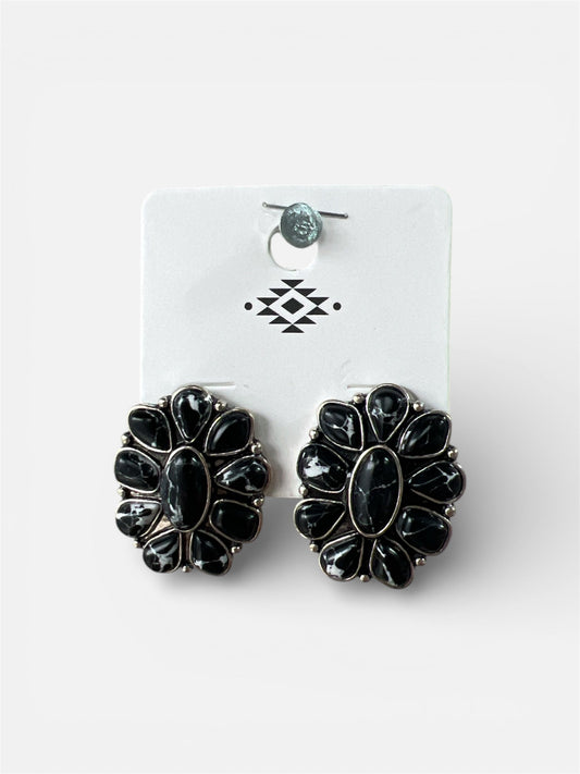 BLOSSOM MARBLE STUD EARRINGS
