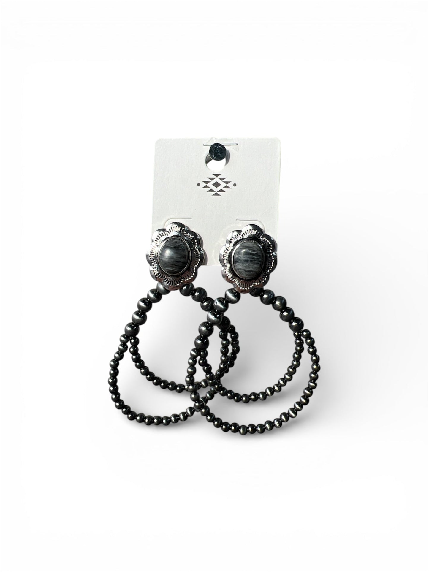 DOUBLE NAVAJO BEAD EARRINGS