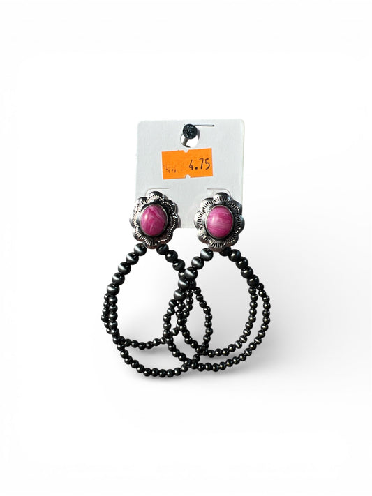 DOUBLE NAVAJO BEAD EARRINGS