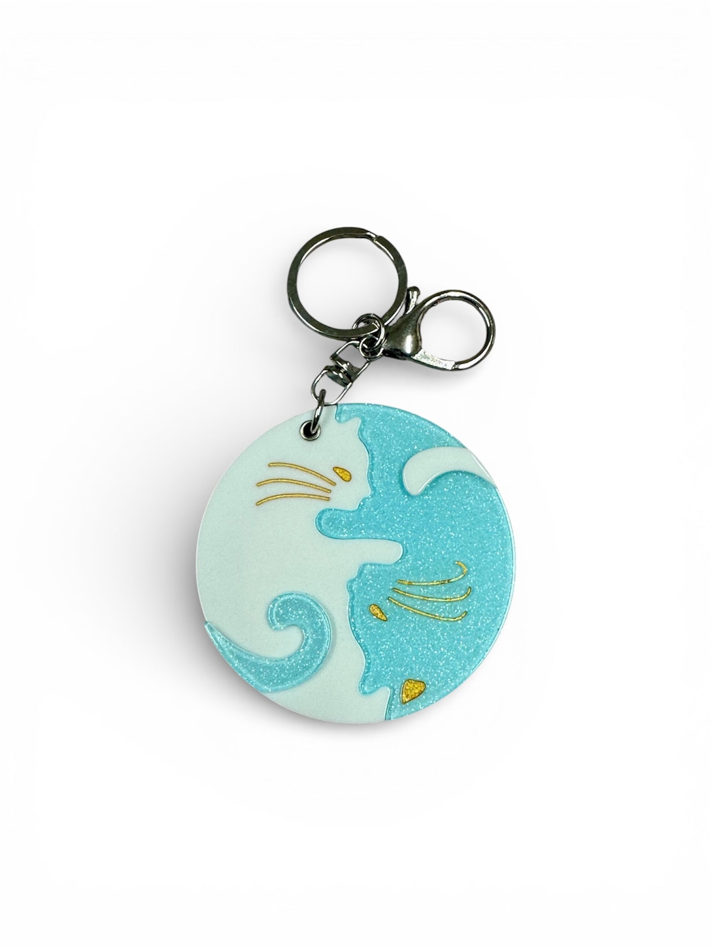 CAT COMPACT TWIST MIRROR KEYCHAIN