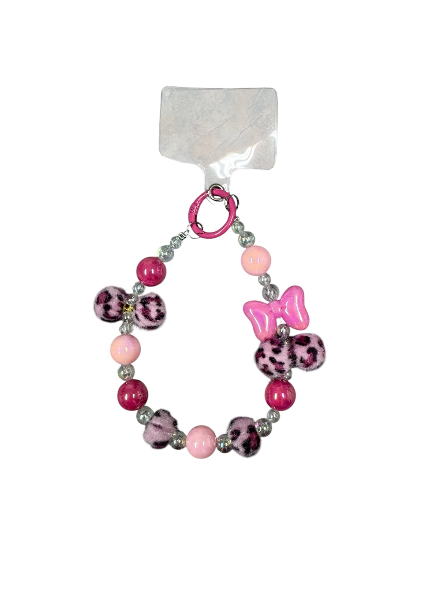 PINK PHONE CHARM WRISTLET