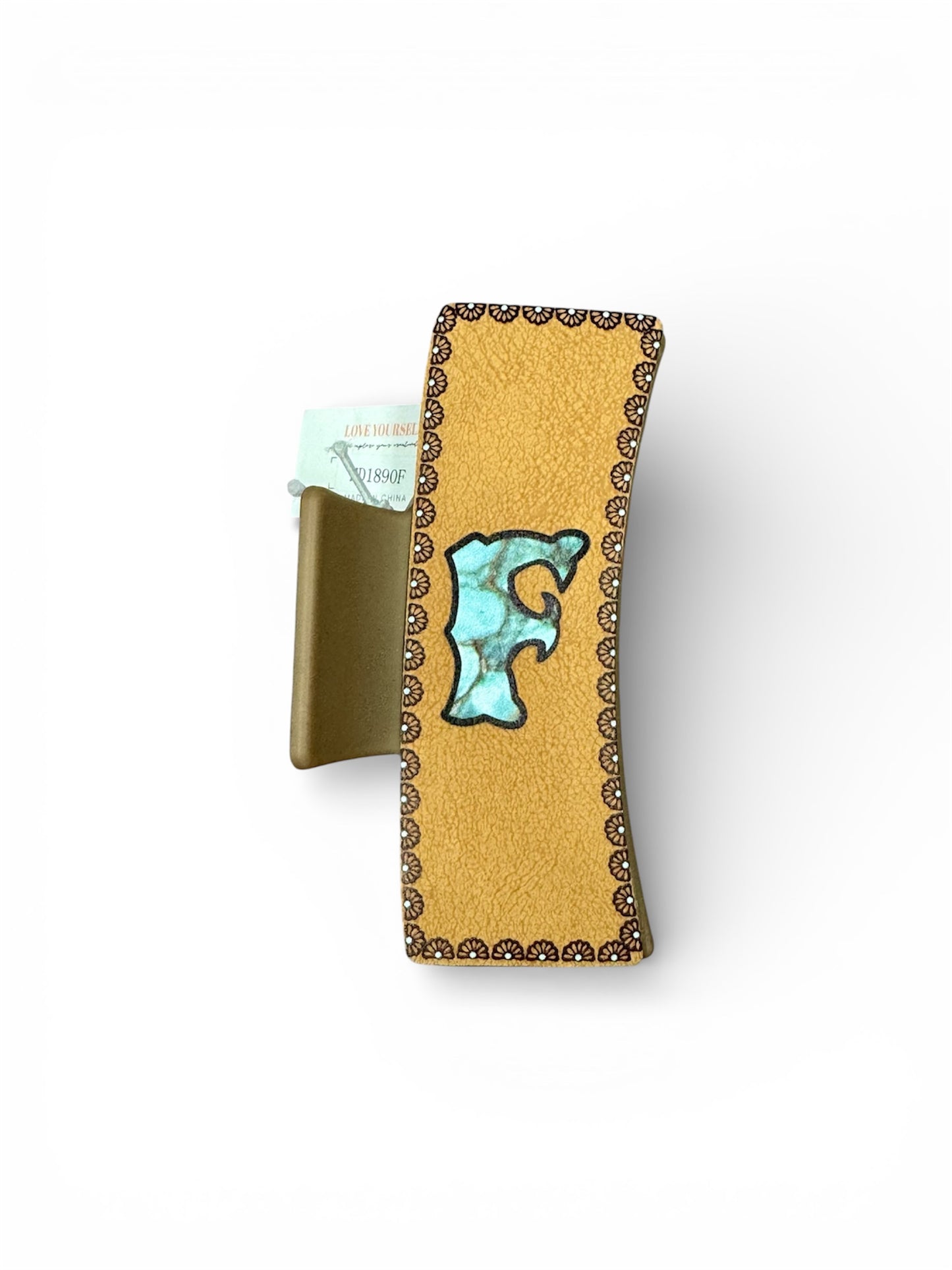 BLUE INITIAL HAIR CLIPS