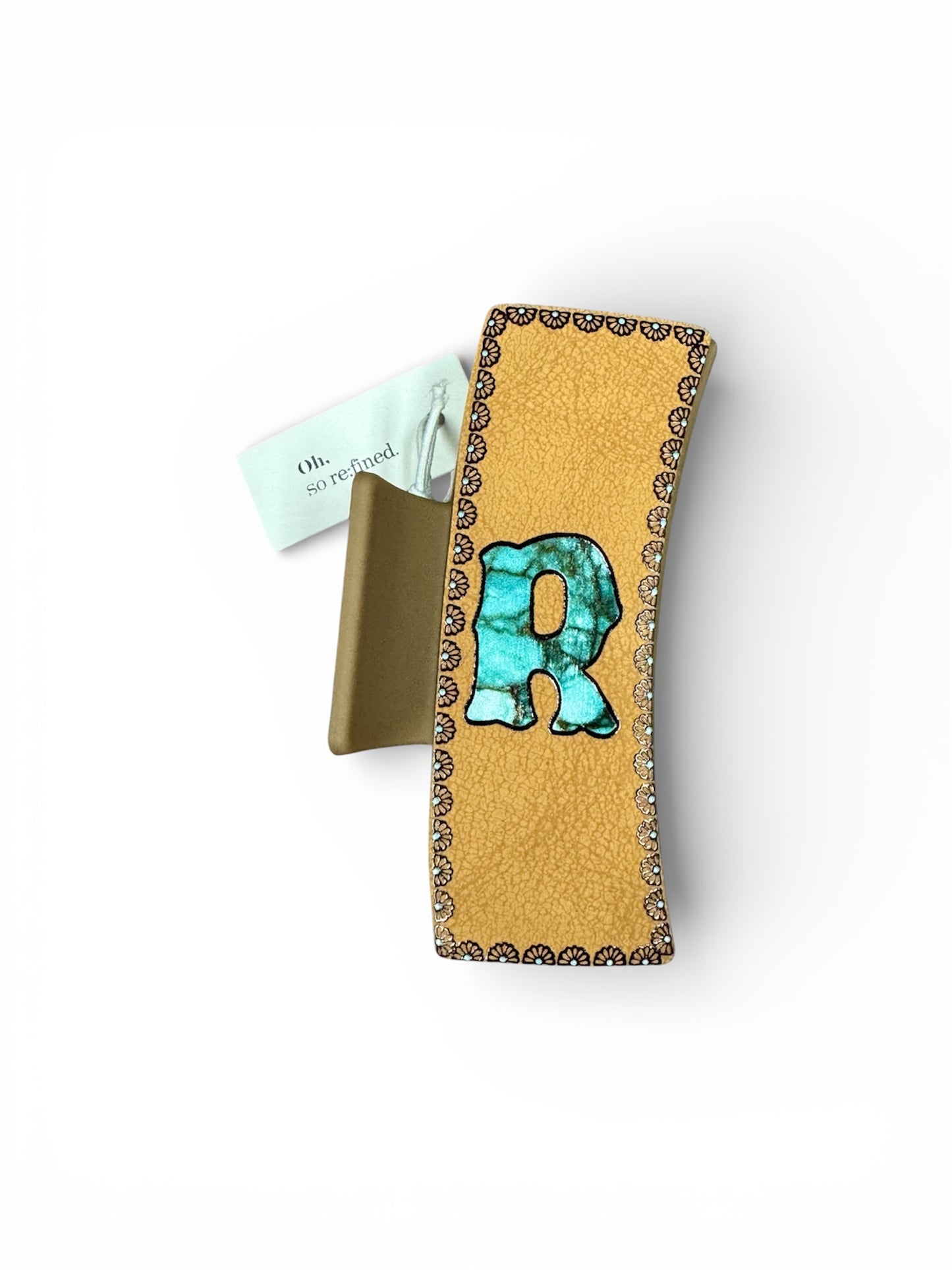 BLUE INITIAL HAIR CLIPS