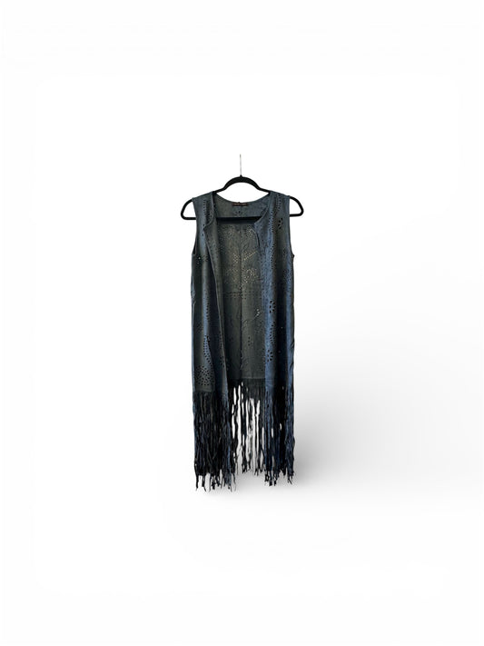 LONG FRINGE VEST - WAS $ 30, NOW $15