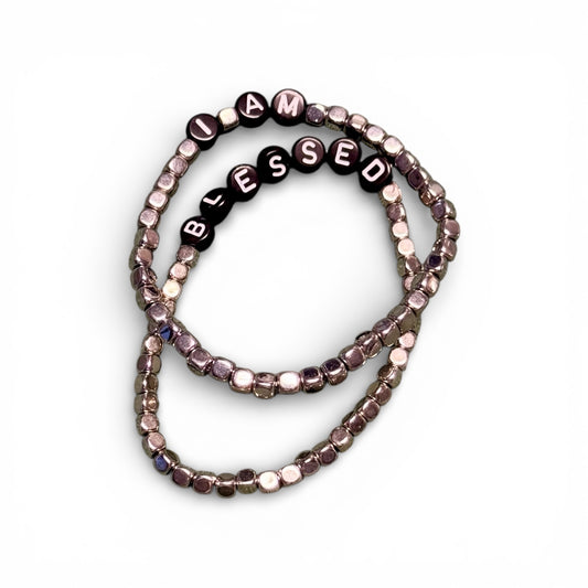 'I AM BLESSED' 2 PIECE BRACELET