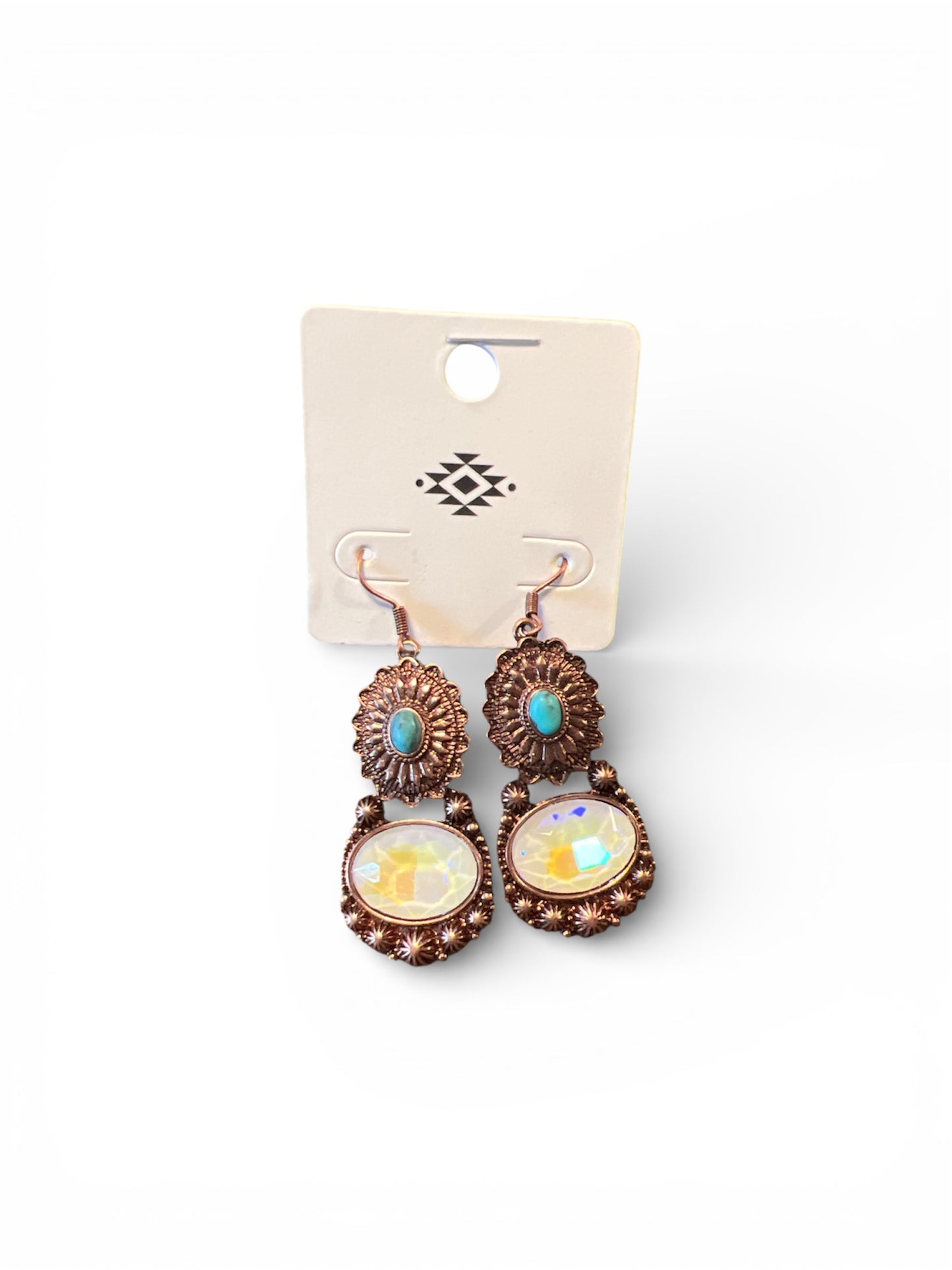 BLOSSOM DANGLE OVAL GEM EARRINGS