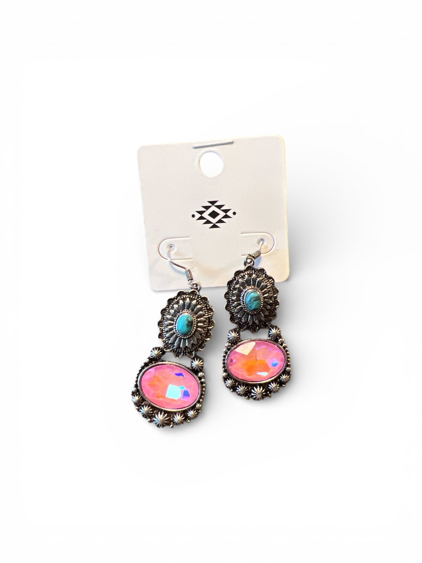 BLOSSOM DANGLE OVAL GEM EARRINGS