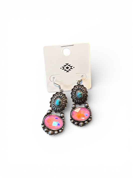 BLOSSOM DANGLE OVAL GEM EARRINGS