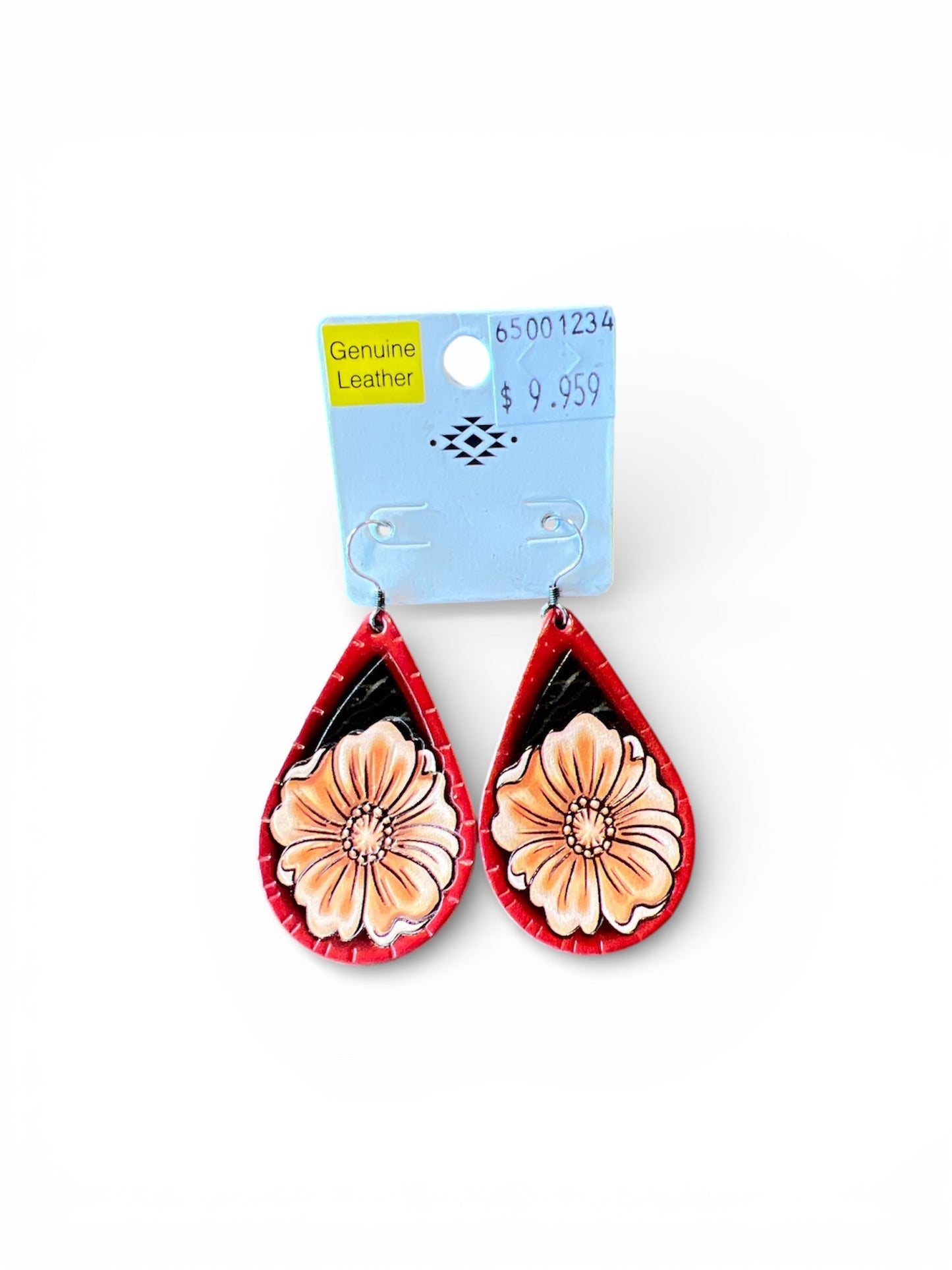 FLOWER LEATHER EARRINGS
