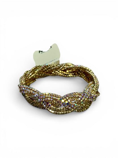 STRETCHY BRAIDED RHINESTONE BRACELET