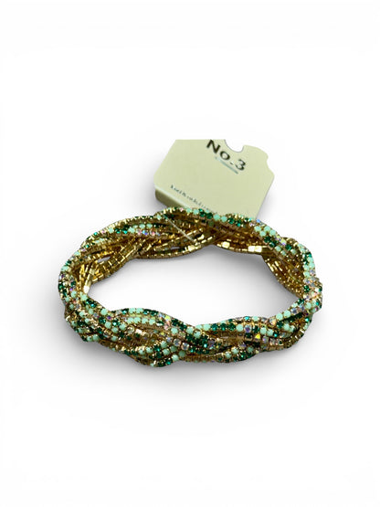 STRETCHY BRAIDED RHINESTONE BRACELET