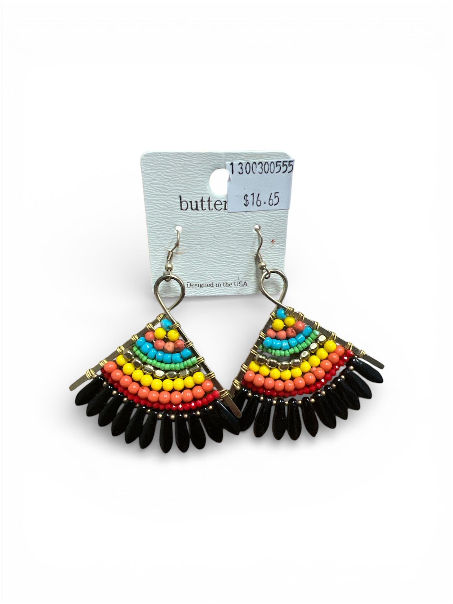 BEADED FRINGE EARRINGS