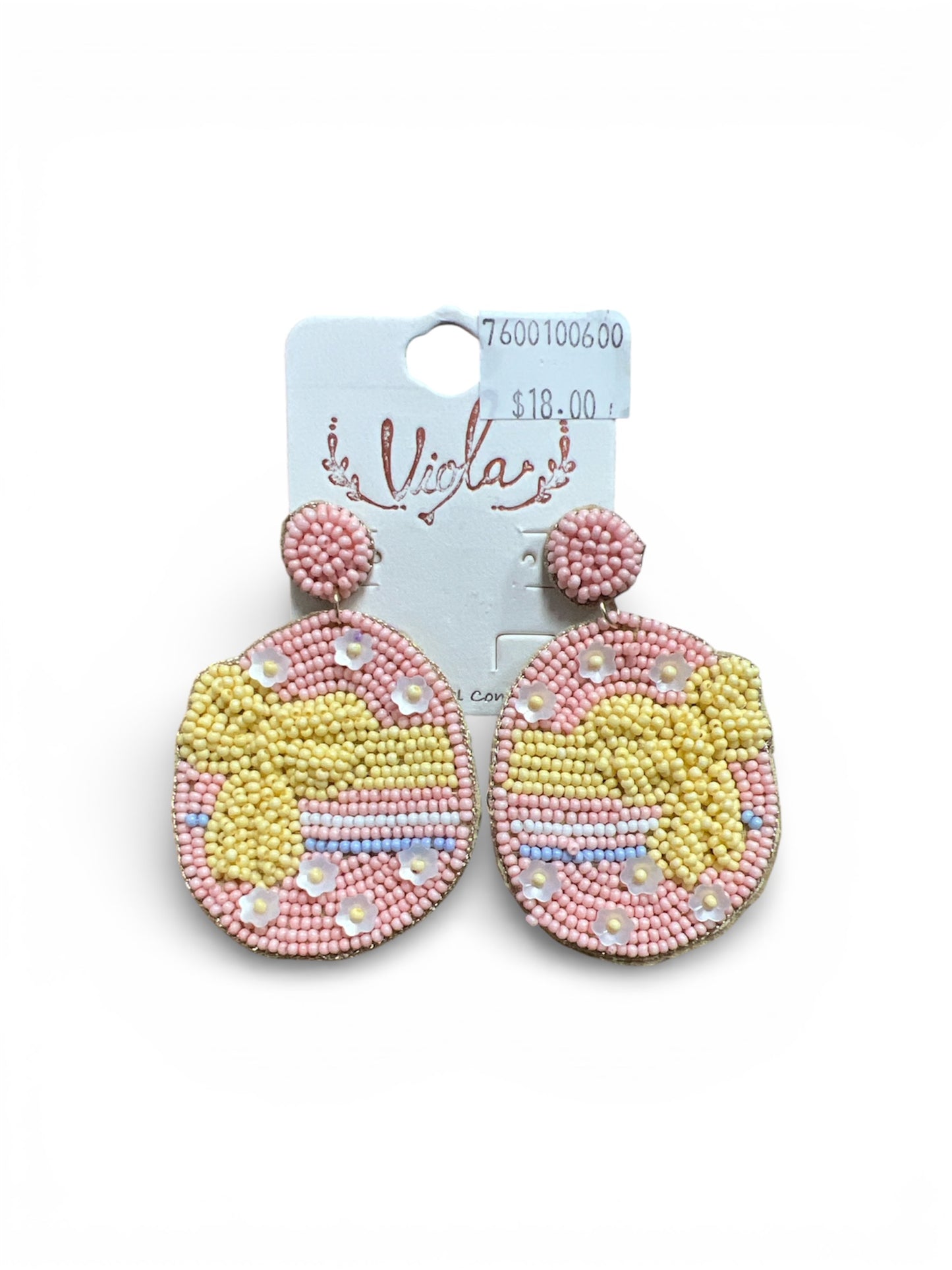 EASTER EGG SEED BEAD EARRINGS