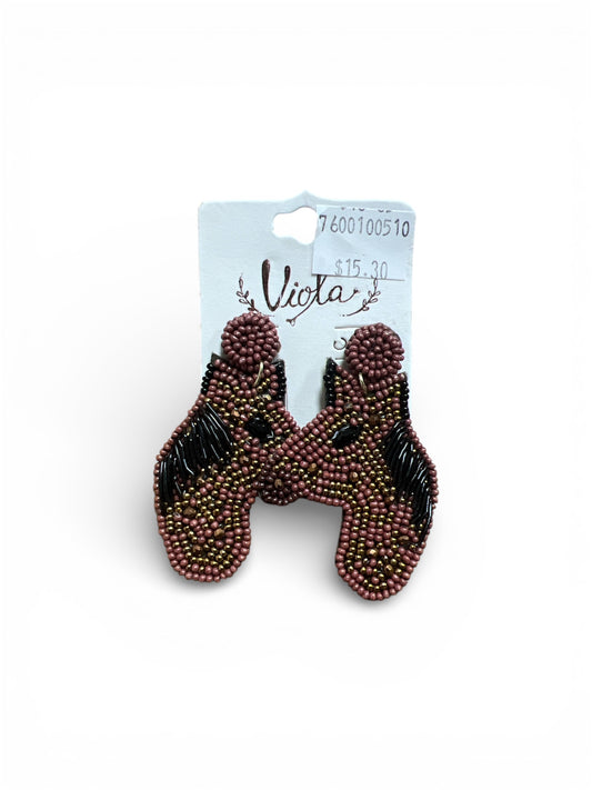 HORSE SEED BEAD EARRINGS