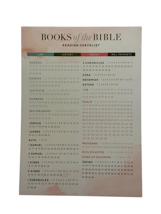BOOKS OF THE BIBLE READING CHECKLIST
