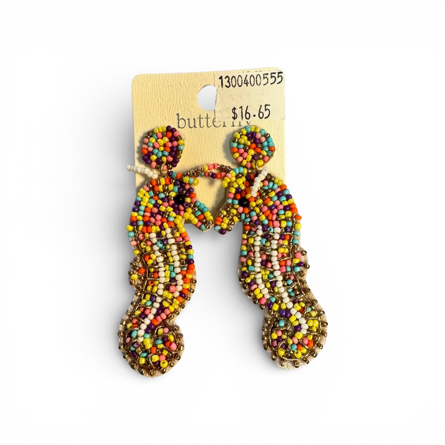 SEAHORSE SEED BEAD EARRINGS